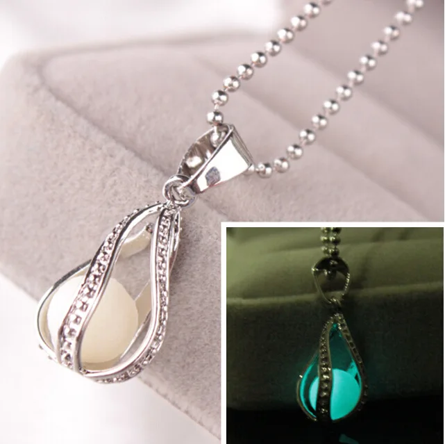 В европейском и американском стиле световой орнамент полые капли ожерелье со