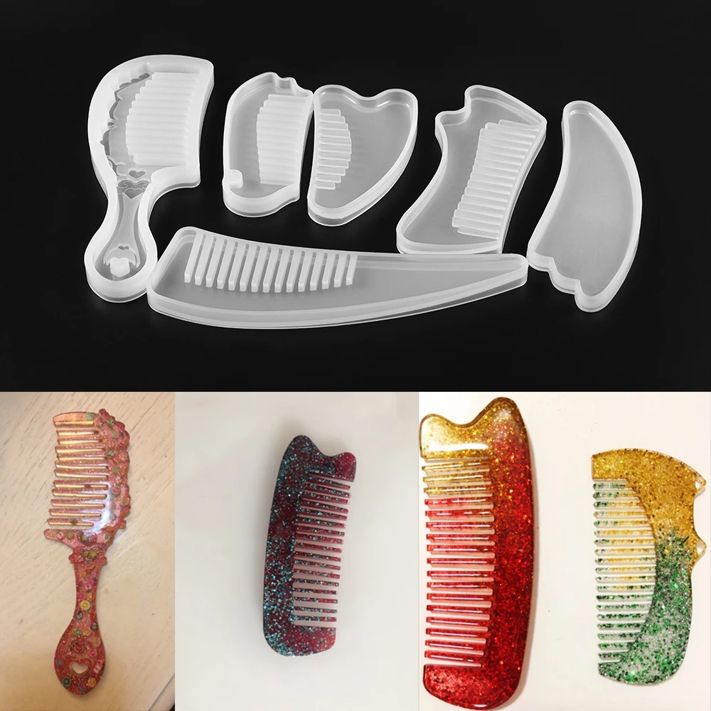 

1 шт. прозрачная 3D расческа силиконовая форма для эпоксидной смолы DIY Изготовление, поиск ювелирных изделий инструменты аксессуары