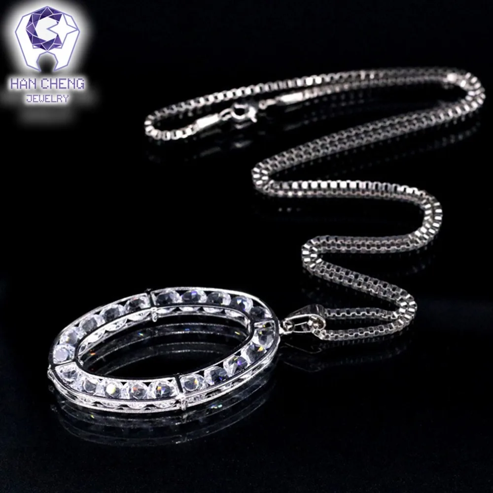 Модное овальное эффектное ожерелье Женская Длинная цепочка полые клетки стразы