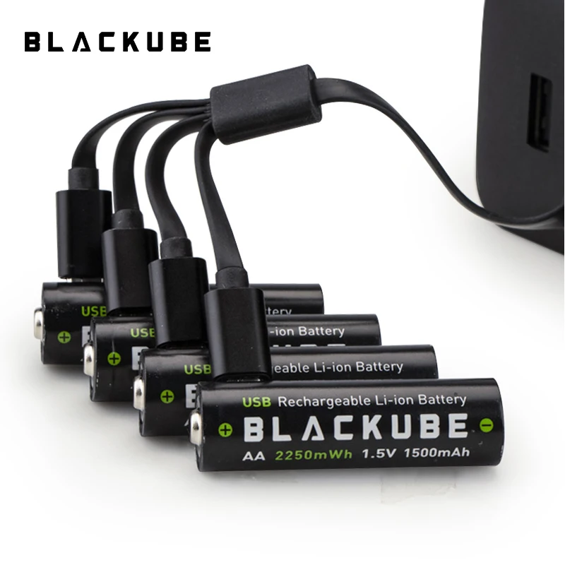 Литиевая аккумуляторная батарея BLACKUBE AA 1500 мАч 1 5 в 2250 мАч|Перезаряжаемые батареи|