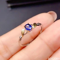 kjjeaxcmy fine jewelry 925 sterling silver inlaid natural sapphire new ring noble girls ring support test