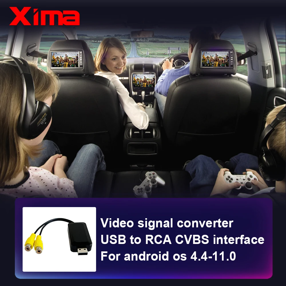 Адаптер видеовыхода XIMA Usb Cvbs к интерфейсу RCA подходит для подключения телевизору