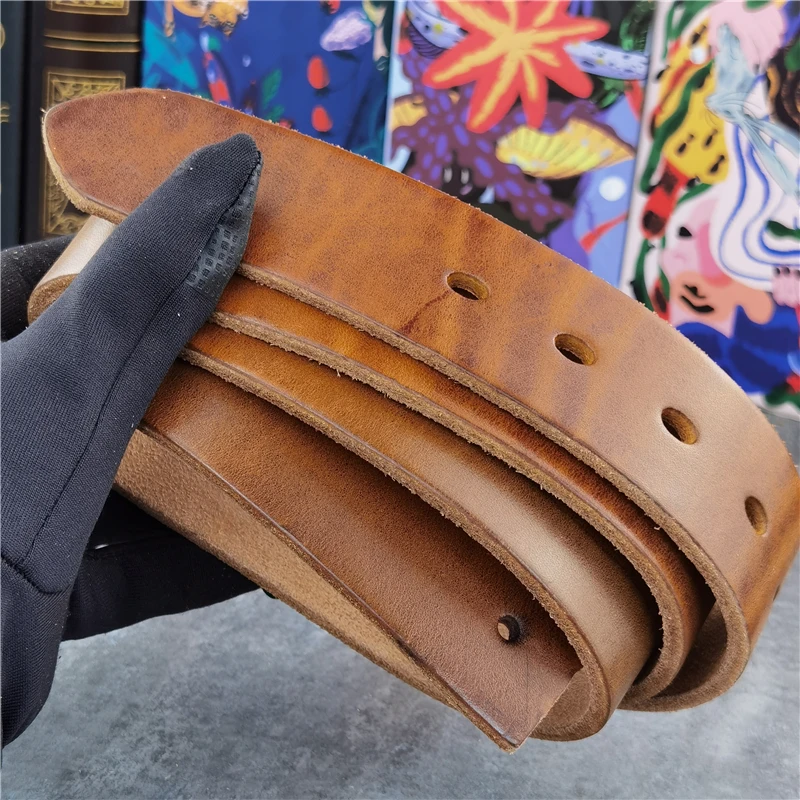 

120 -135CM Yellow Long Belt Leather Belts Without Buckles Men's Belt Ceinture Mens Leather Belts Without Buckles Belt Male SP05N