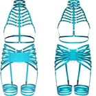 Женское сексуальное нижнее белье Lake Blue, кружевная портупея для всего тела, ремень готический, упряжь бра бандаж, чулки, Свадебные Подвязки