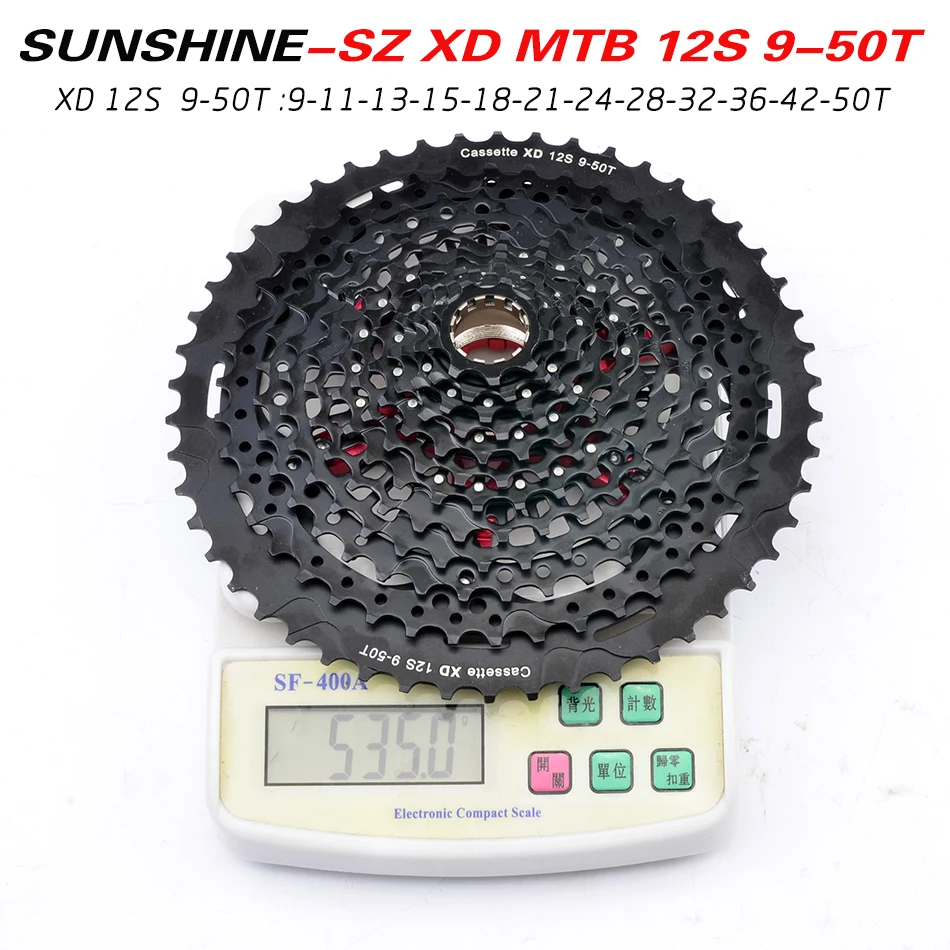 Бесплатная доставка MTB 12 11-speed 9-50T Кассетная лента Ultimate SRAM XD Rainbow 535g ULT