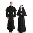 Роскошный женский костюм монахини мужской миссионер христианский священник Иисус косплей костюмы
