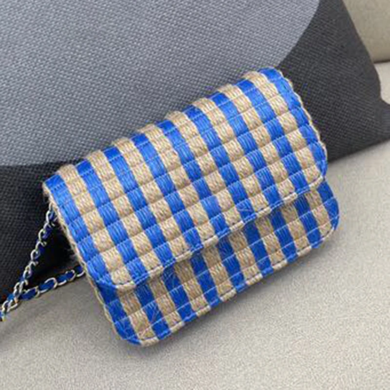 

2021 Spring Summer Lafite Woven Bag Shoulder Diagonal Cross Chain Bag Women's Shoulde Leather Designer Bags for Ladies