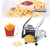 stainless steel home french fries maker potato chips strip slicer cutting potato cutter chopper french fry maker 2 blades
