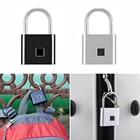 Сканер отпечатков пальцев Смарт ключа замка безопасности USB Перезаряжаемые дверной замок с идентификацией через отпечатки пальцев быстрая разблокировка из цинкового сплава для двери Чемодан