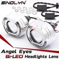 sinolyn led car lamps bi led projector lenses for h7 h4 9005 9006 headlight diode drl 6000k 35w tuning turn signal lights diy