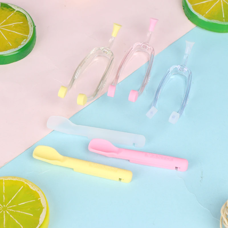 

1Set Contact Lenses Wearing Tools Eye Care Contact Lenses Inserter Remover Silicone Soft Tip Tweezer Stick Case Set