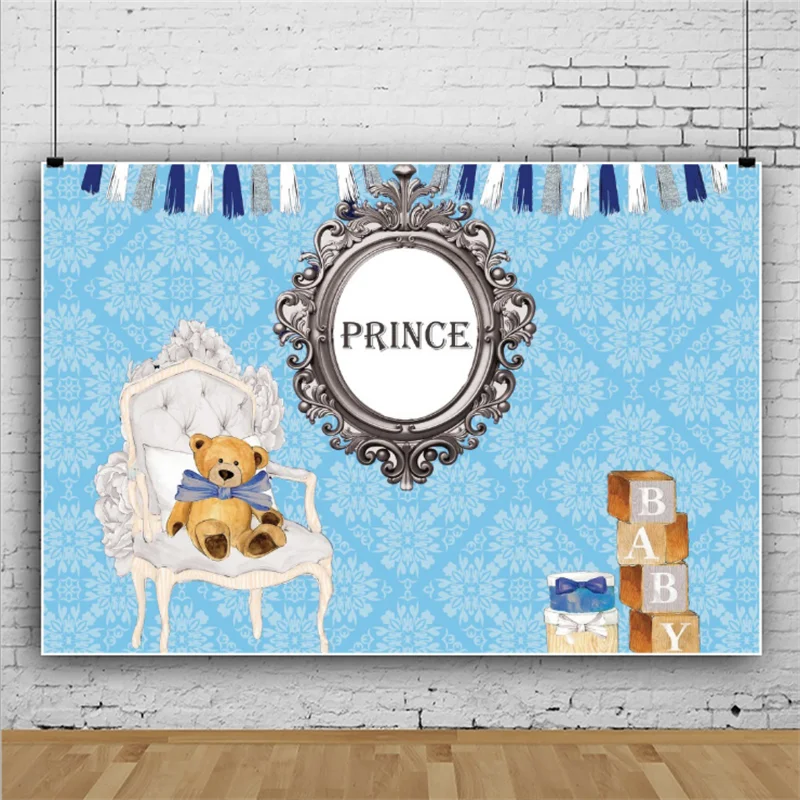 

Newborn Baby Shower Backdrop Cute Bear Gender Reveal Photography Background Party Decor Photographic Photophone Photocall Prop