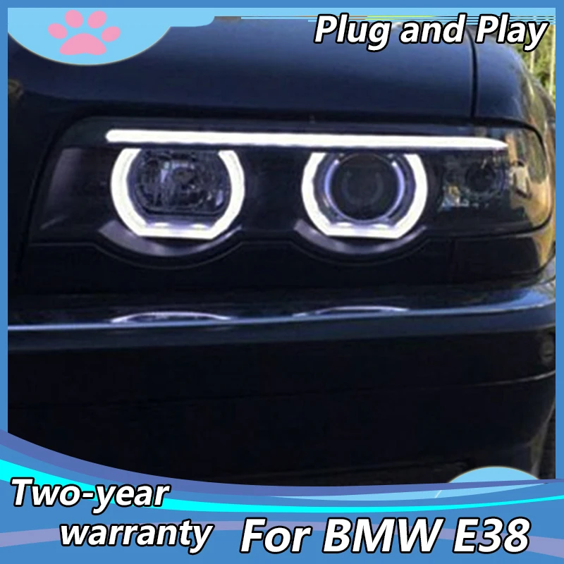 

Car Styling for BMW E38 Headlights 1998-2002 E38 LED Headlight DRL Bi Xenon Lens High Low Beam Parking HID Fog Lamp