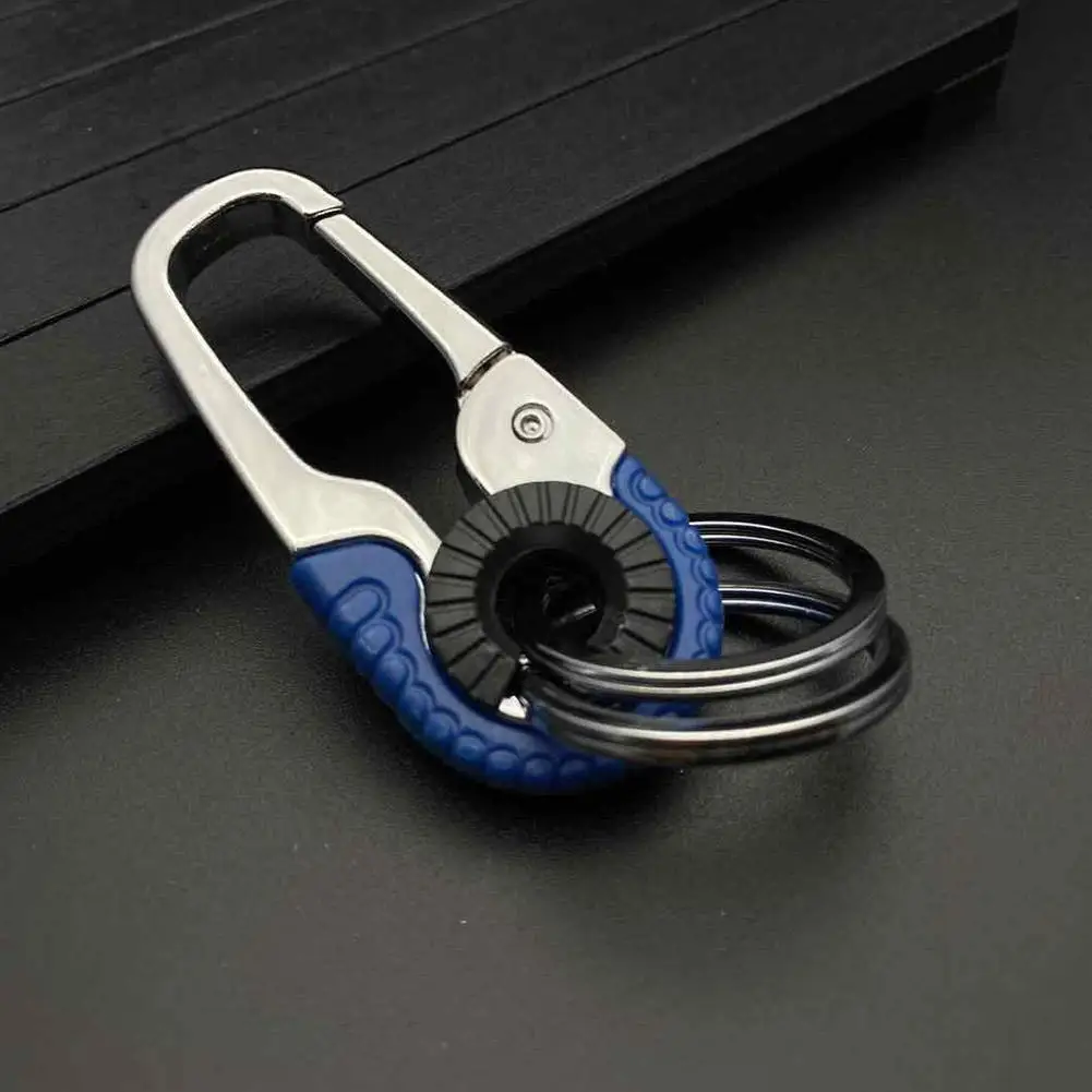 

Durable Keychain Hook Metal Buckle Outdoor Carabiner Climbing Tools Supplies Double Ring Car Keychain Accessories