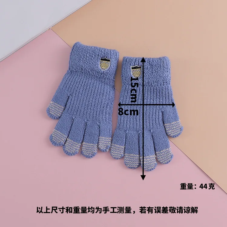 2020 Children gloves Winter and autumn fingers warm soft knitted boys fashion for Kids 3-6Y with high quality | Детская одежда и