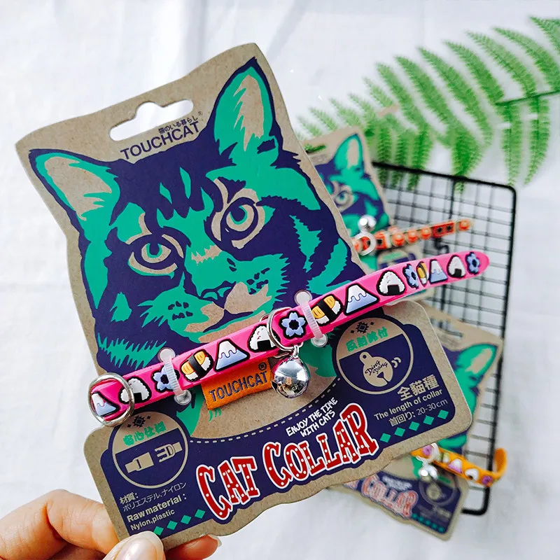 Ошейник с колокольчиком для кошек аксессуар домашних животных на удачу|Ошейники