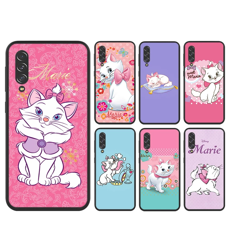 

Disney cute Marie Cat Phone Case For Samsung Galaxy A90 A80 A70 S A60 A50S A30 S A40 S A2 A20E A20 S A10 S Black Soft