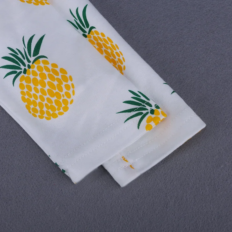 Пижамный комплект детский с принтом фруктов и овощей на весну осень|Комплекты