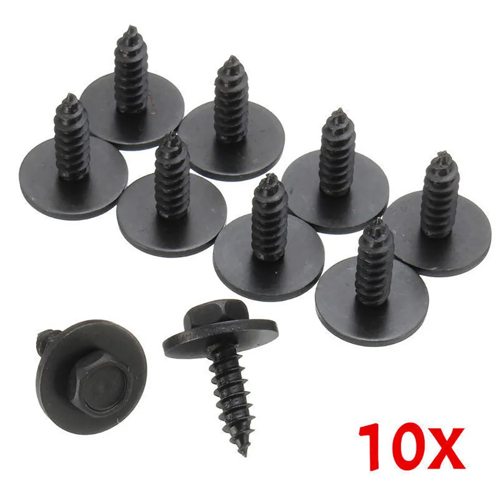 

10Pcs Screw 4.8 X 19mm Alloy 8mm Hex Head And Washer Black High Quality