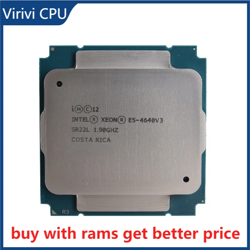 E5-4640V3 Original Intel Xeon E5 4640V3 1.9GHZ 12-Core 30MB SmartCache E5 4640 V3 FCLGA2011-3 105W E5-4640 V3 free shipping