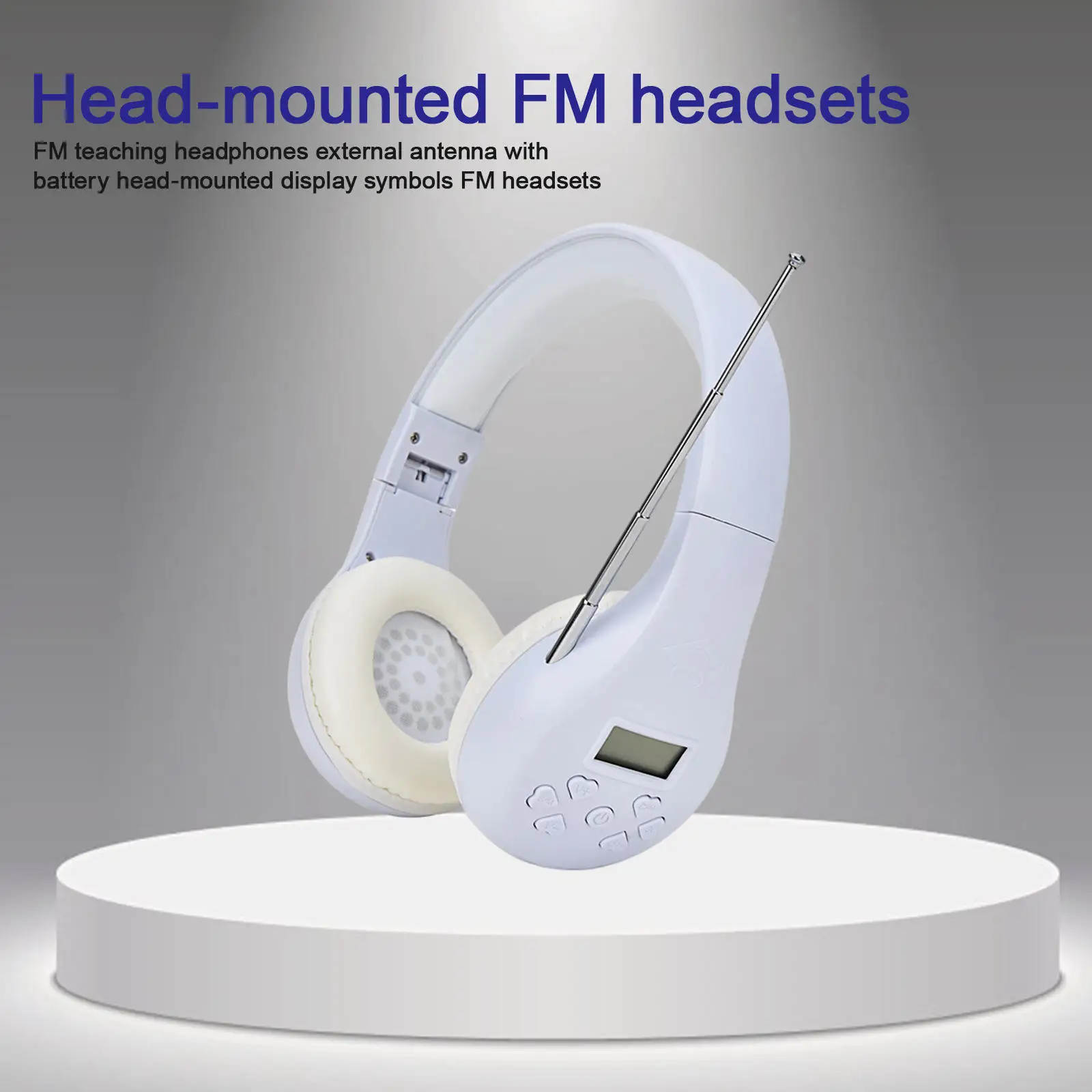 Складная FM-гарнитура гарнитура с большим ЖК-дисплеем и внешней антенной разъем 3 5