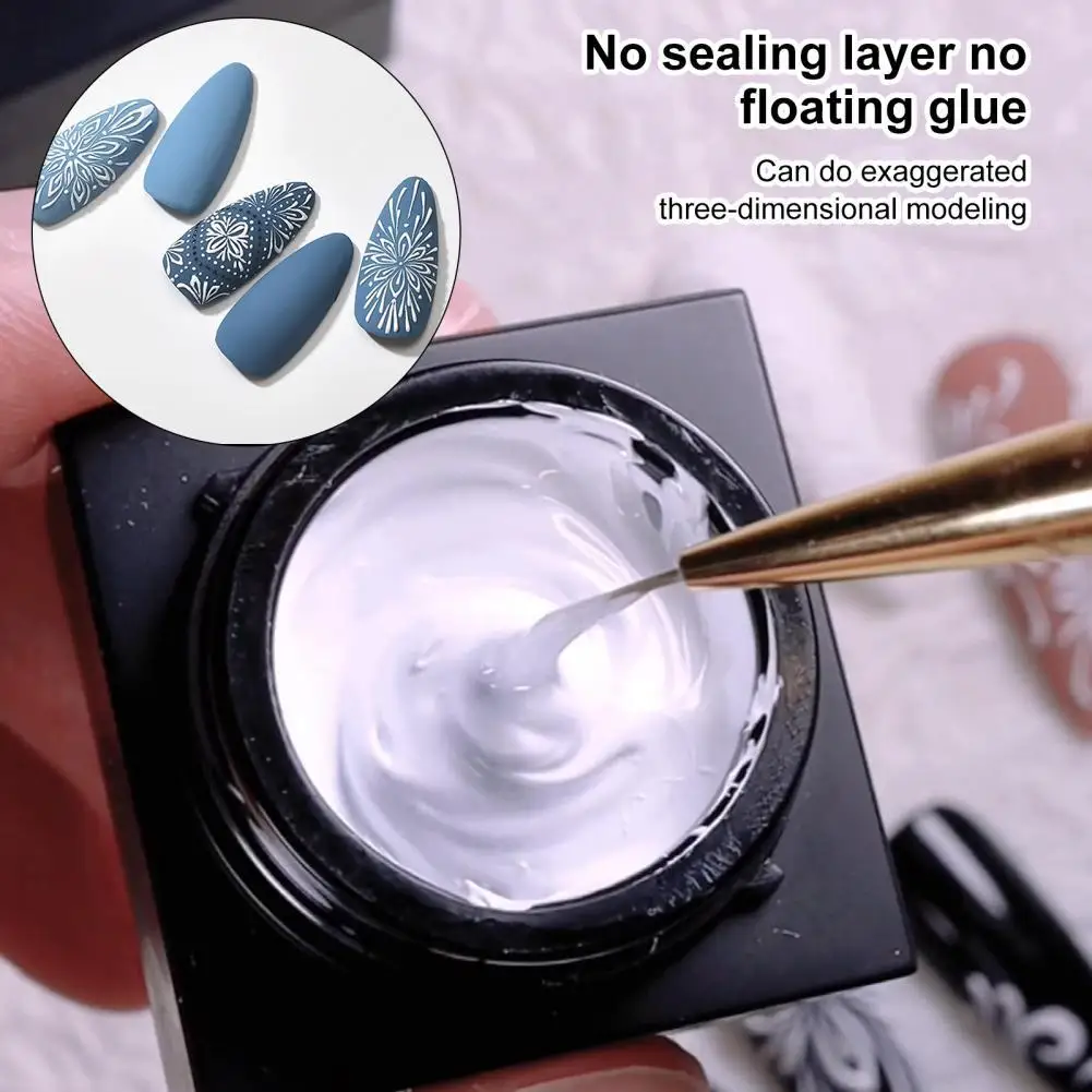 

Женский 3D пластырь для дизайна ногтей черная белая Красочная картина резной Гель-лак окрашенные линии скульптурный Крем «сделай сам» декор...