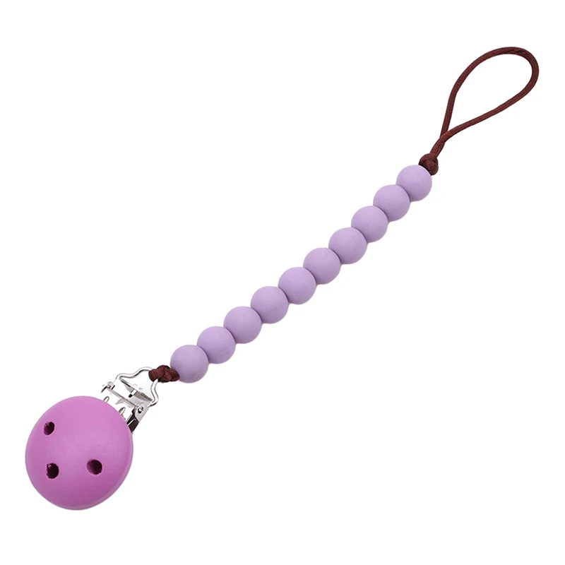 

Wooden Pacifier Clips Non-toxic Soother Clips Baby Pacifier Holder Teething Toy Attache Sucette Dummy Clip