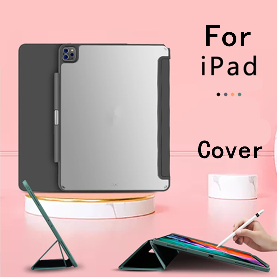 

For Apple iPad pro 12.9 inch case Two-in-one TPU Transparent Back Cover Funda Capa