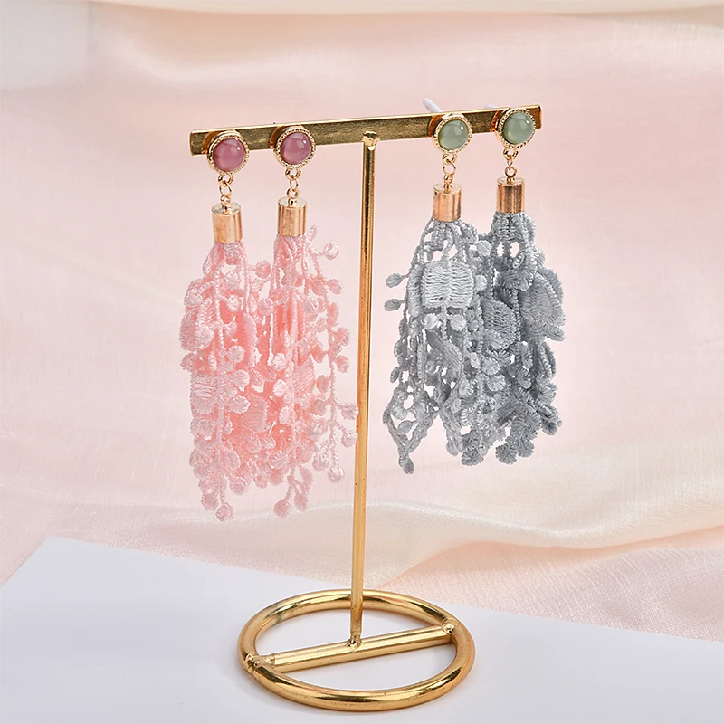 Кружевные кисточки с бахромой серьги ручной работы сделай сам украшения для ушей