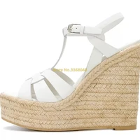rome wedges sandals weave platform high heel summer women shoes open toe t strap cut out brand women hot sale shoes
