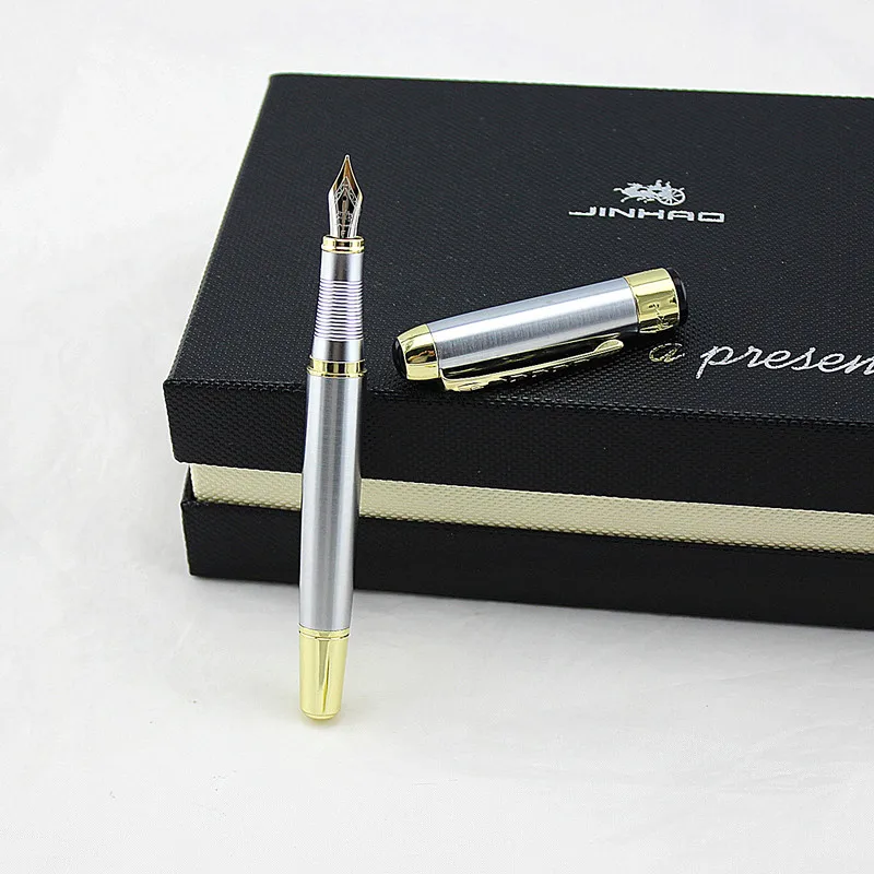 JINHAO 250 брендовая благородная Золотая и серебряная ручка из нержавеющей стали хит