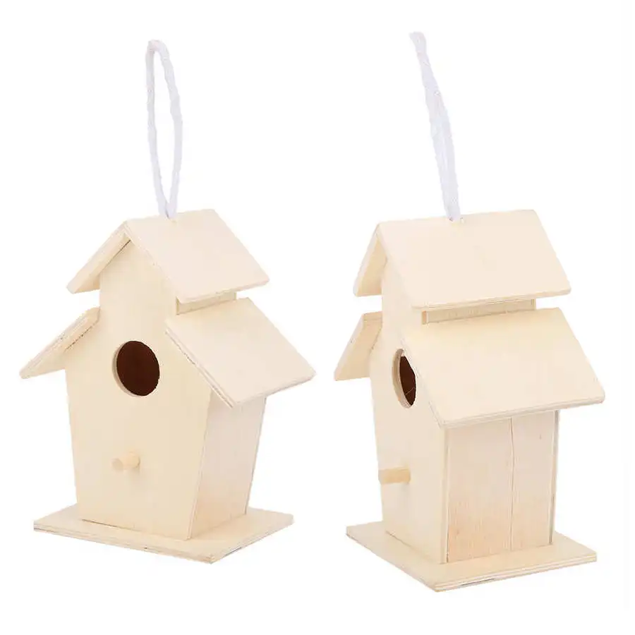 2 шт. наружный сад деревянный домик для птиц клетка украшение сада принадлежности
