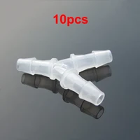 10pcs 2 4mm 19 5mm y type pp plastic hose equal tee connector water pipe joint air pump fitting tube parts for rc boat model diy