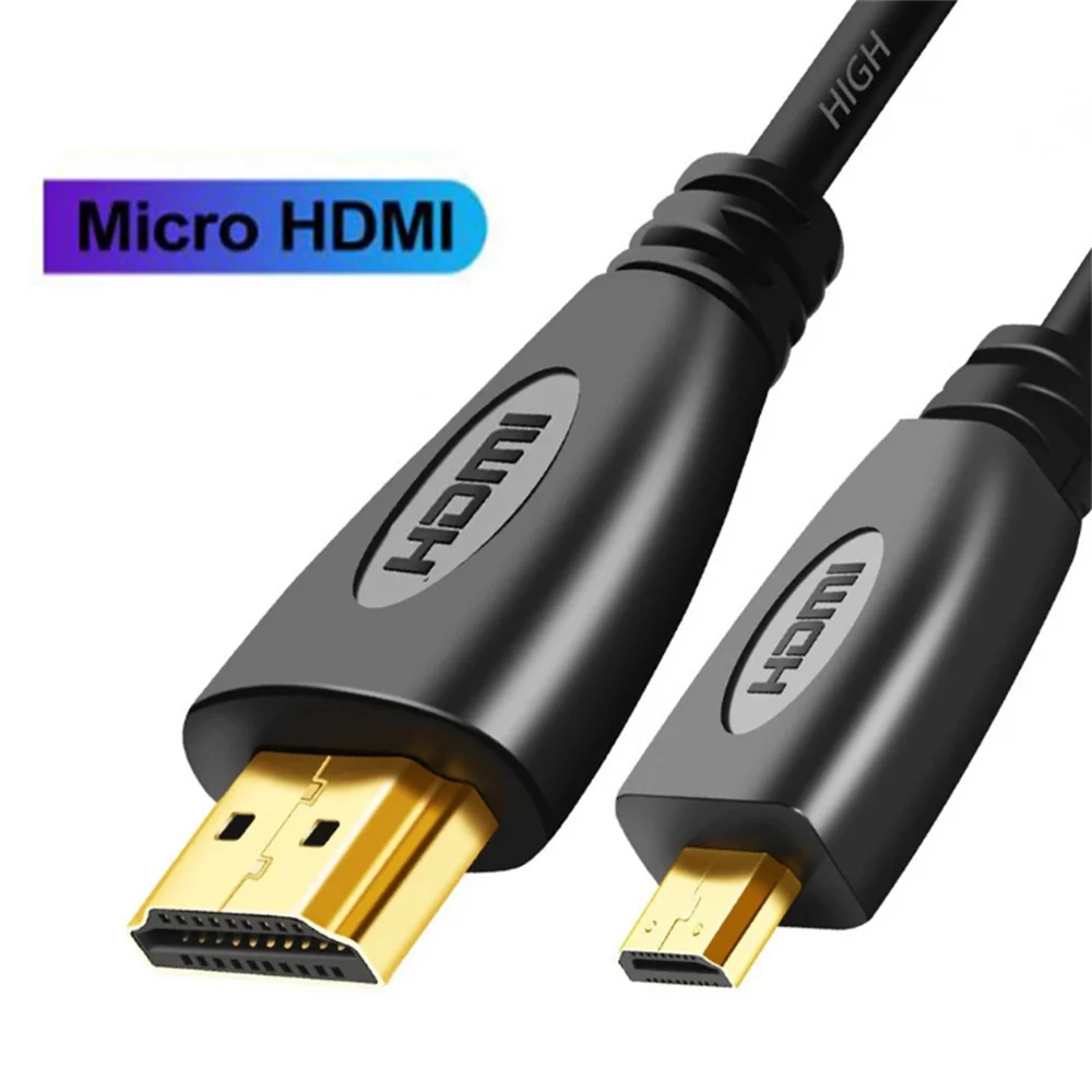 

Micro HDMI-Compatible to HDMI Cable 1080P 3D 0.5m 1m 1.5m 2m 3m 5m Micro HDMI-Compatible Cable Gold Plated Cable For Tablet HDTV