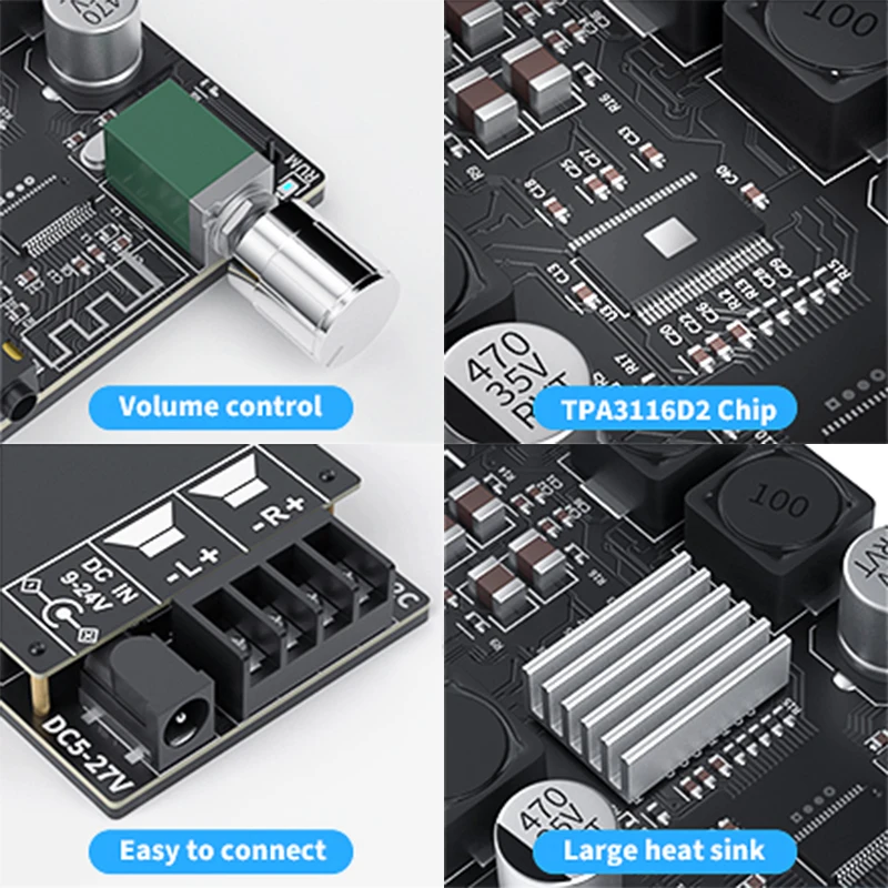 TPA3116 Bluetooth 5 0 Плата усилителя двухканальный 2*50 Вт мини стерео аудио приемник