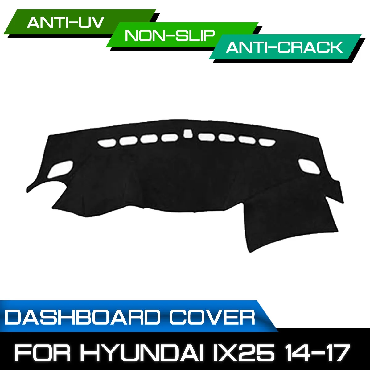 

Коврик для приборной панели автомобиля Hyundai ix25 2014 2015 2016 2017, нескользящий коврик для приборной панели с защитой от ультрафиолета