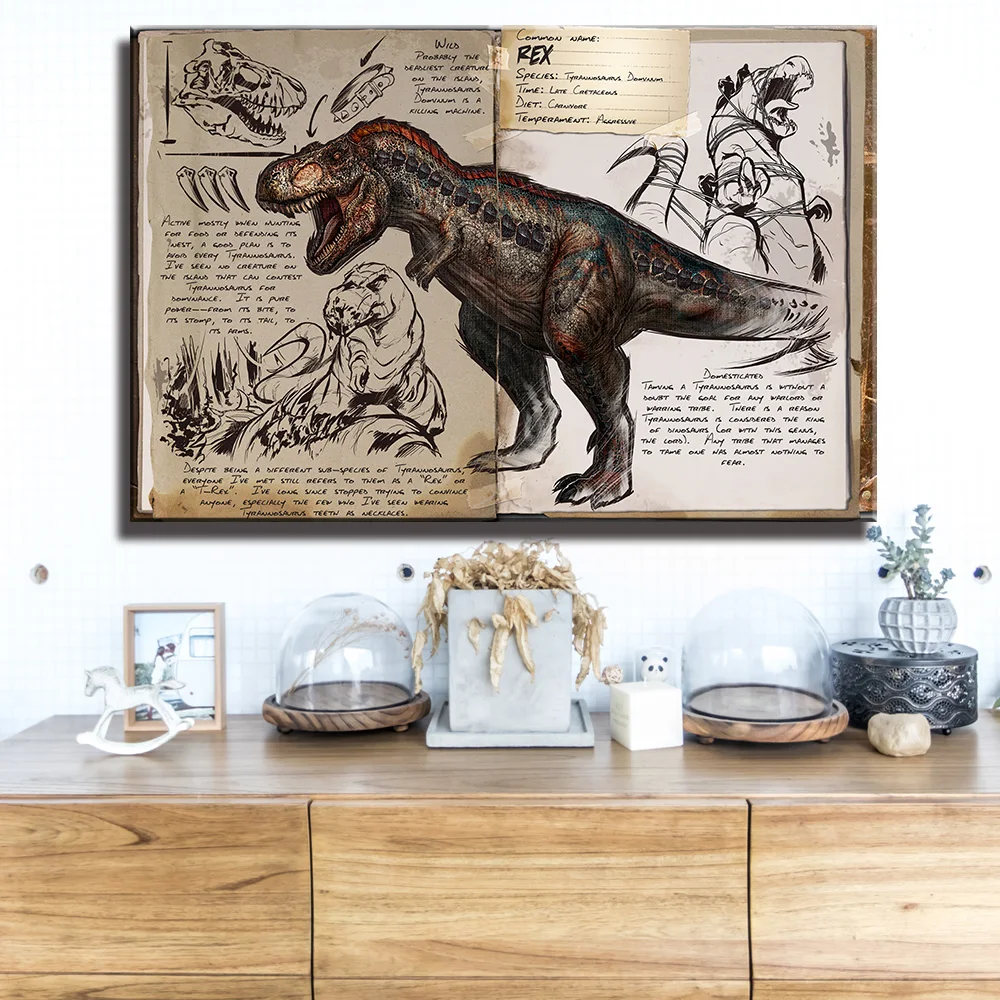 Ark: развивающаяся постер выживания новая игра 2018 холст Постер декоративная стена