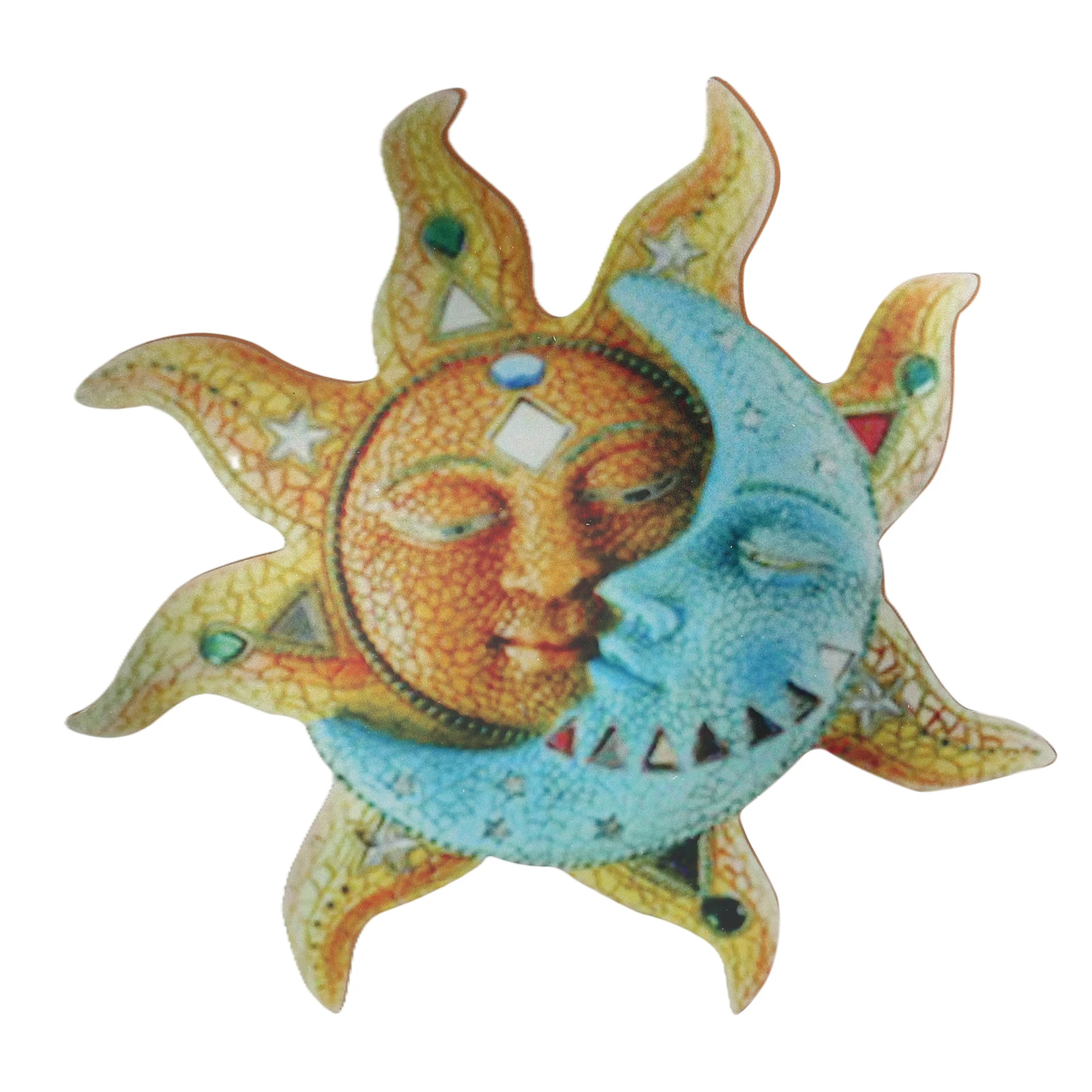 Декоративное украшение солнце и луна металлические изделия с принтом креативные