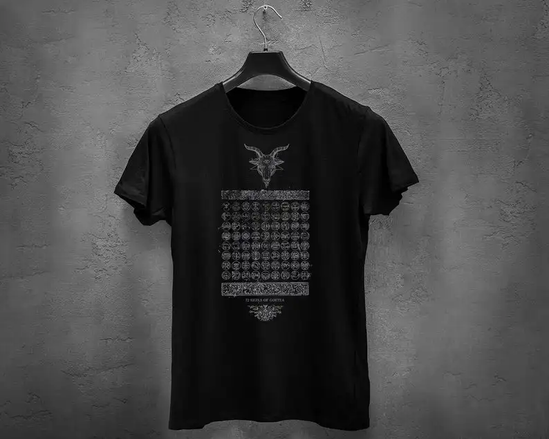 Оккульт 72 Sigils of Goetia Baphomet Hexerei WitchCRAFT сатана ОККО Малый ключ Соломона футболка 666