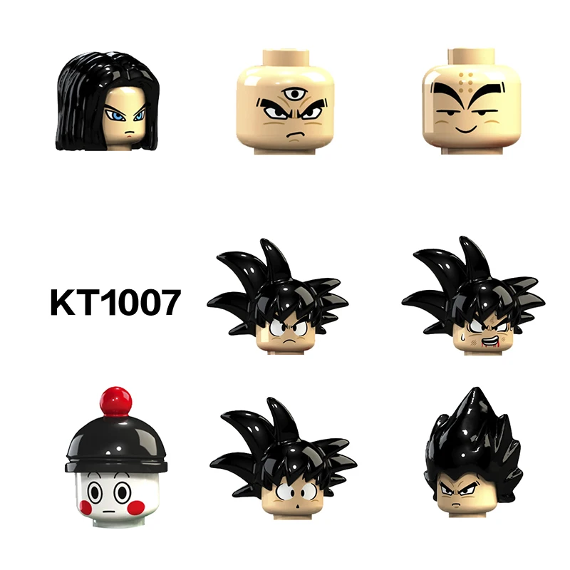 

Конструктор KT1007, фигурки персонажей аниме, мяч Z, пиратские пельмени Вегета, головки «сделай сам», совместимые маленькие игрушки для детей, п...