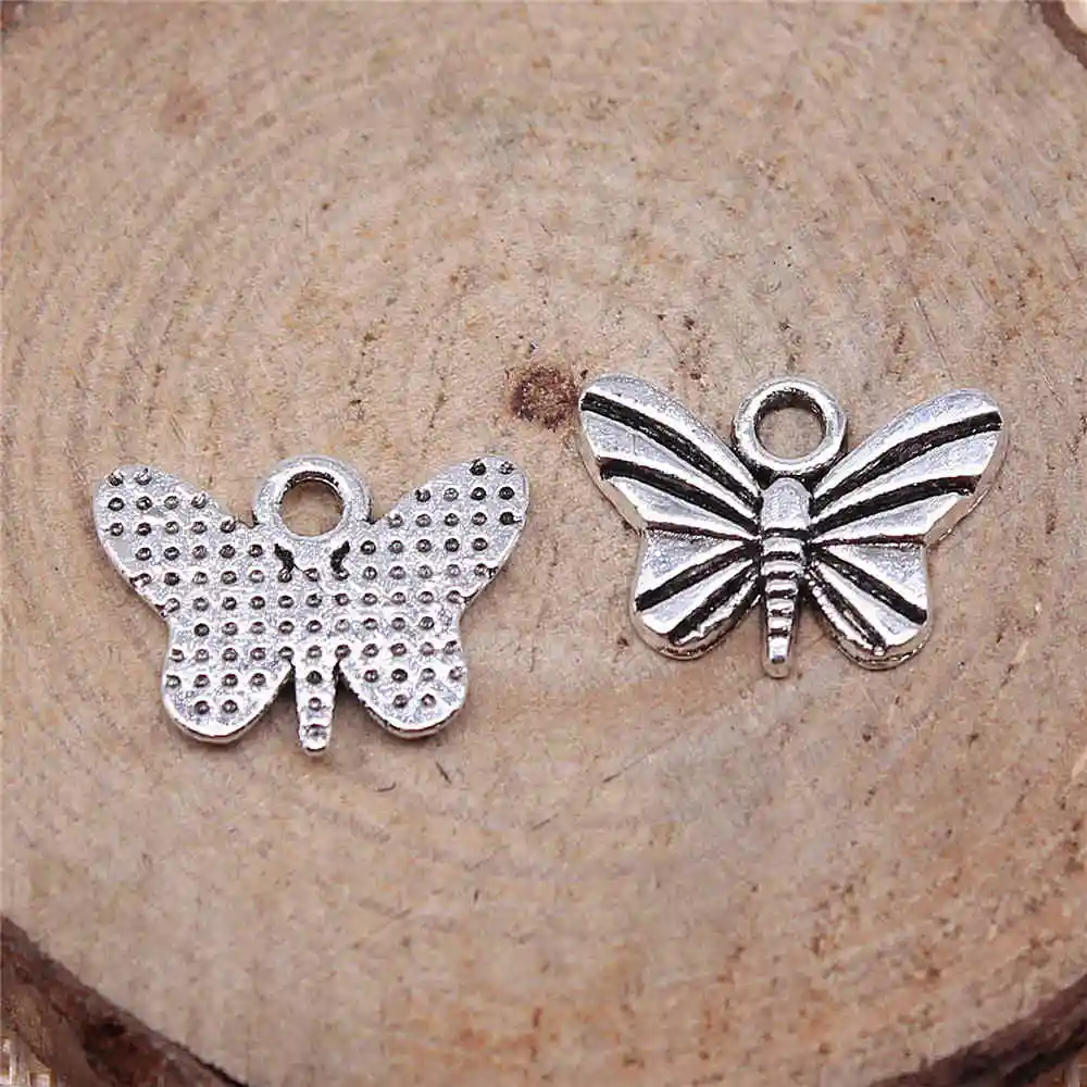 

Jewelery Pendants Making Charms For Jewelry 40pcs Butterfly Charms 11x7mm Antique Silver Plated