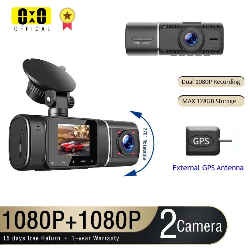 $50.87 Dual Camera Car Dash Cam Car Dvr Registrator Full HD 1080P Video Recorder Front and Inside Cabin Camera for Uber Taxi Drivers