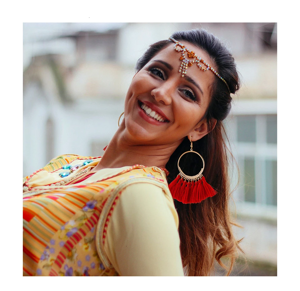 Promotion Women's Earring Bohemian Handmade Exaggerate Long Tassel Earrings For Women Jewelry Female Pendientes Brincos | Украшения и