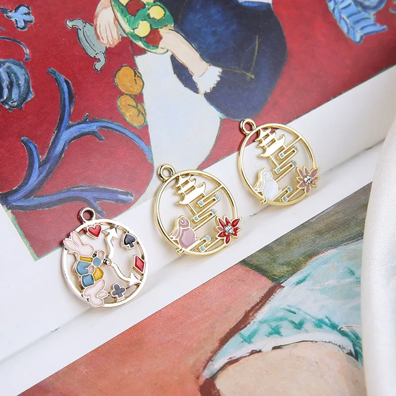 10 шт. новые круглые серьги для женщин модные эффектные в китайском стиле заячьи