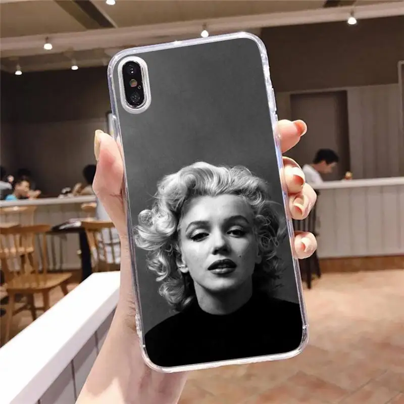 

Marilyn Monroe fashion retro funny Phone Case Transparent for iPhone 6 7 8 11 12 s mini pro X XS XR MAX Plus