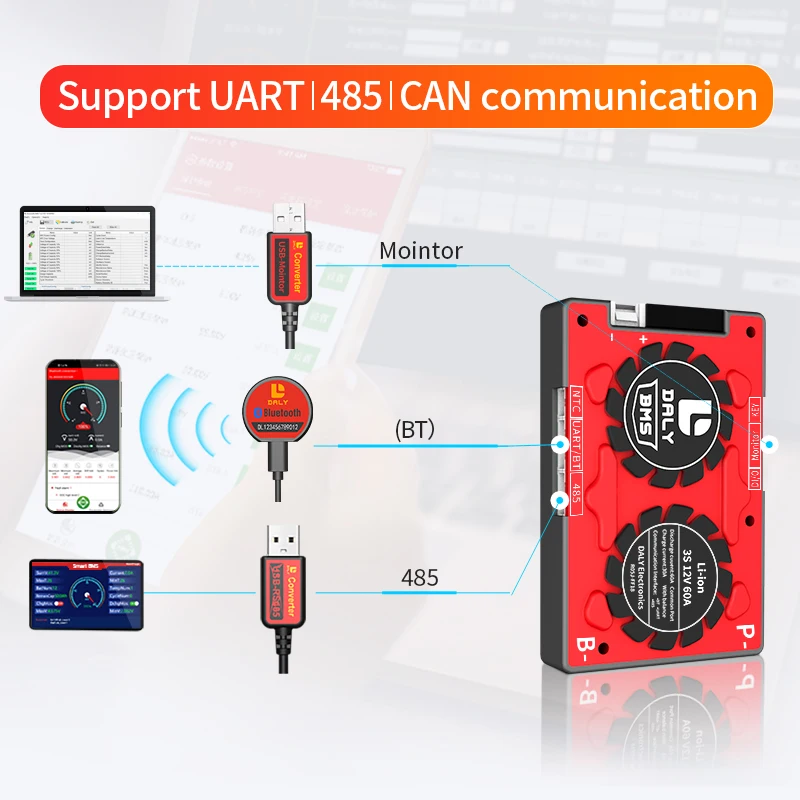 Дейли Смарт Bms 3 2 V 4s 30A 40A 60A с BT LiFepo4 BMS PCM Батарея балансом для сумки из натуральной