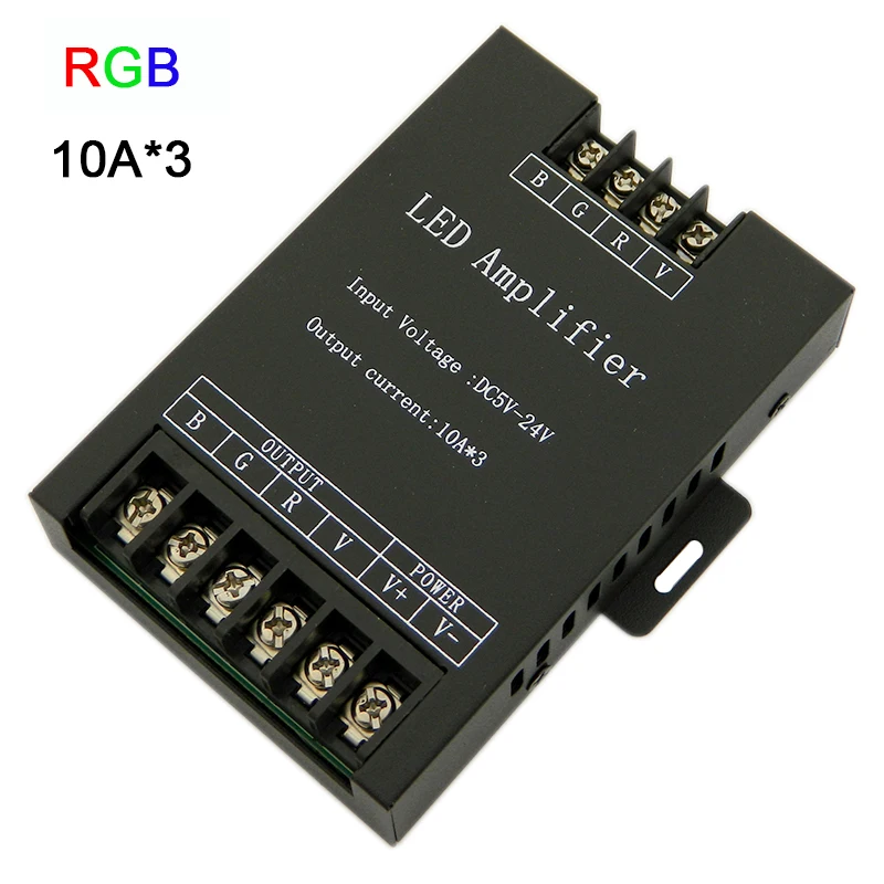 Алюминиевый светодиодный контроллер 12 а/24 а/30 А 3CH 4CH RGB RGBW усилитель для 5050 3528