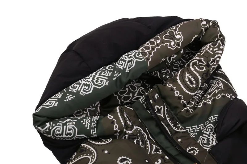 

Winter Cashew Flower Printing KAPITAL PUFFER JACKET Parkas Men Women 1:1 Best Quality Zipper Bread Coats Outerwear Male Clothes