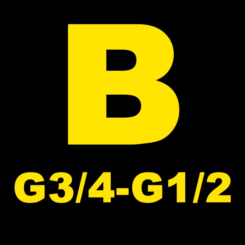 B WASOURLF G1/2 с внутренней резьбой 3/4 M22 с наружной резьбой, адаптер, латунный хромированный соединитель для душа, ванной, кухни, шланг, аксессуары - Цвет: B