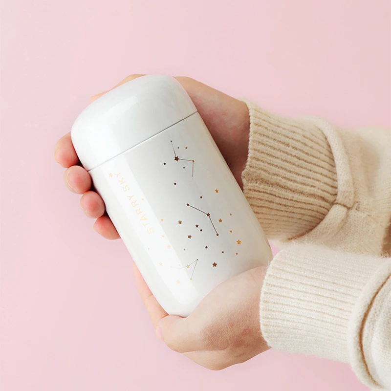 Термос из нержавеющей стали 304 компактный с изображением звездного неба